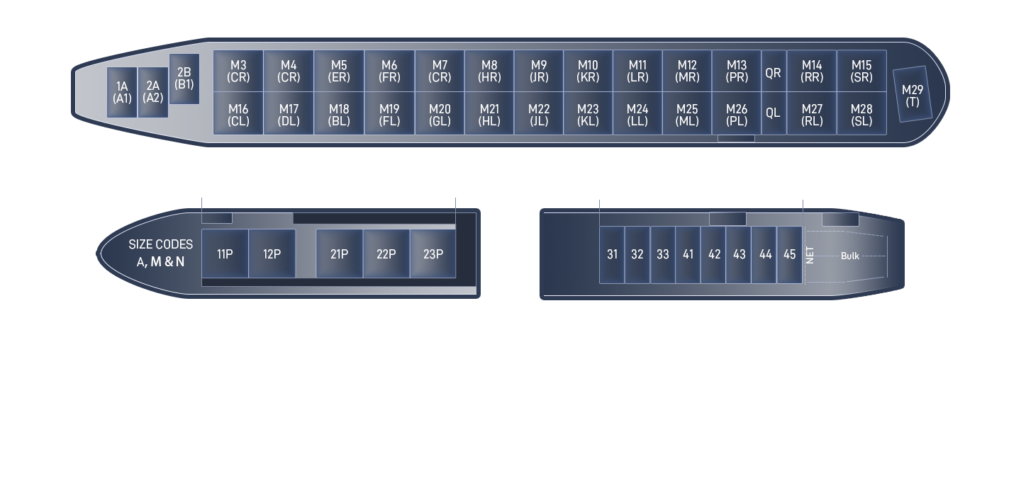 767-400机舱布局图